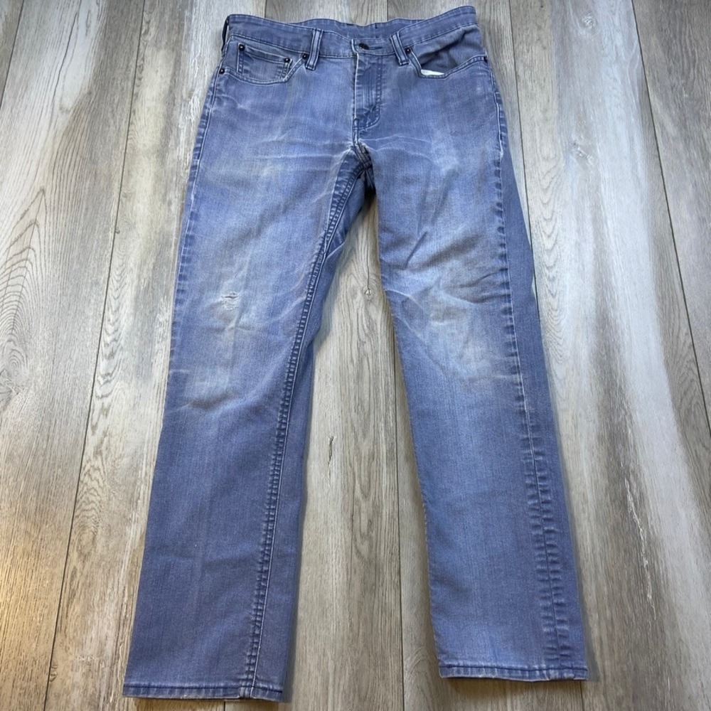 Levis 511 Jeans Mens 32x28 Blue Commuter Cycling Reflective Gusset Distressed